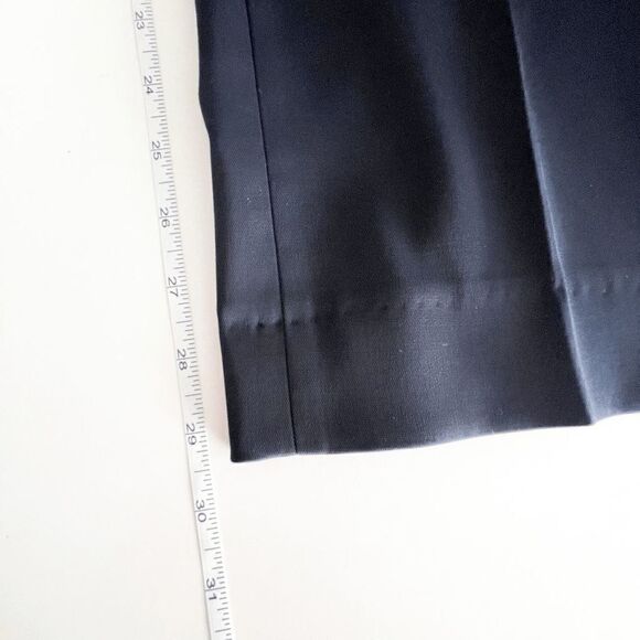 Pink Tartan Women's Trouser Office Formal Pants Flat Front Navy Blue Size 6 - Picture 6 of 8